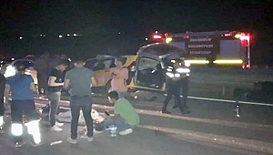Terhis olan askerleri taşıyan taksi kaza yaptı!
