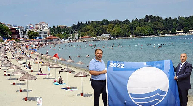 Hamzakoy Plajına Mavi Bayrak