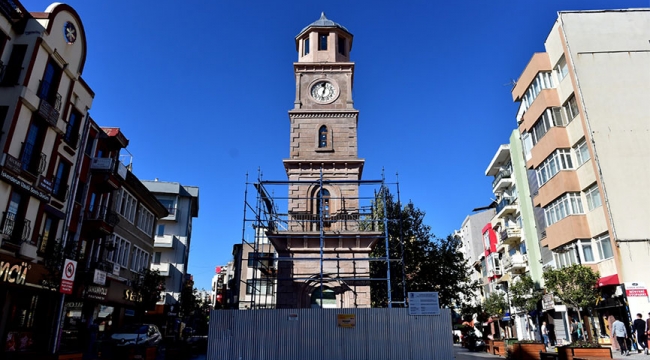 Saat Kulesi Restorasyon Çalışması Sürüyor